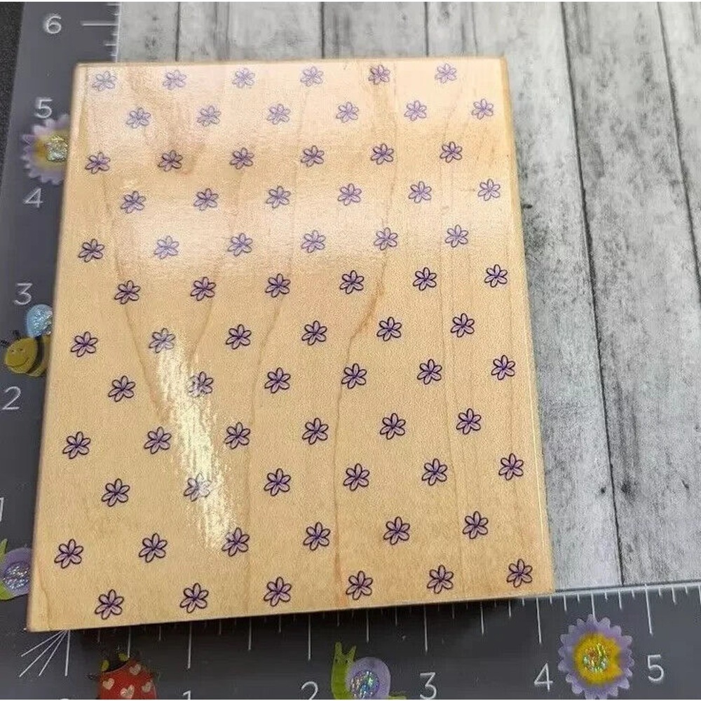 Hero Arts Flower Background S1710 Rubber Stamp Wood #A2